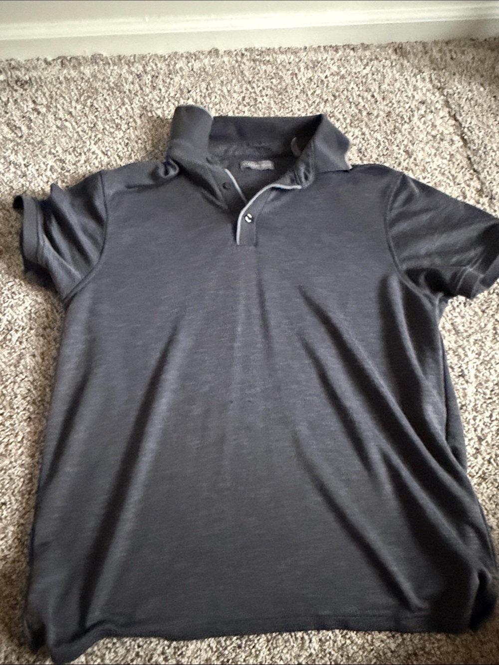 Geoffrey Beene Men's Dark Charcoal Polo - Short Sleeve